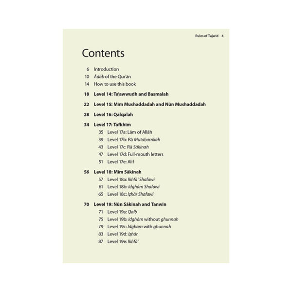 safar rules of tajwid-madinah script contents1